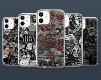 Funda para teléfono Grunge Punk Rock para iPhone 16, 15, 14, 13, 12, Samsung S25Fe, S24, S23, S22, A16, A26, A56, Pixel 9Pro, 8A.