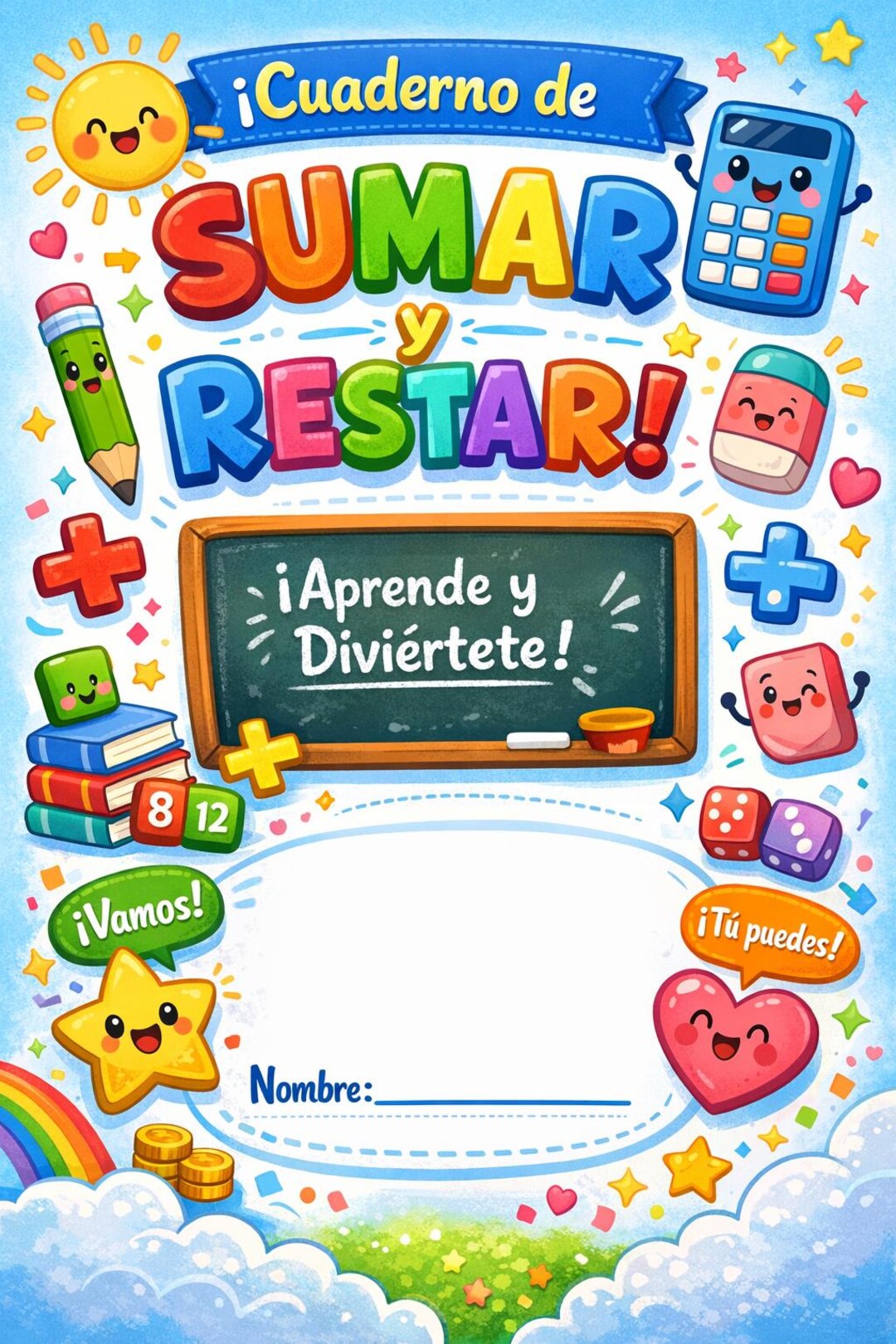 Addition and Subtraction Workbook for Children | Kids' Math Book With ...
