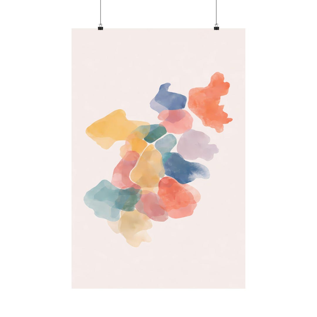 Abstract Boston Map Art Print, Modern Minimalist Neighborhood Wall Art ...