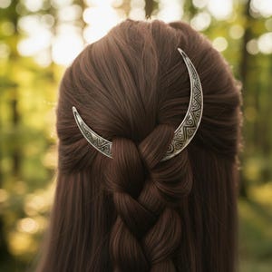 Moon Hair Fork Silver - Etsy