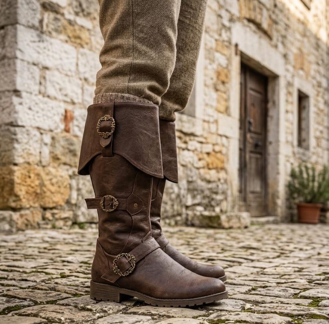 Medieval Renaissance Boots, Pirate Viking Cosplay Boots, Ren Faire ...