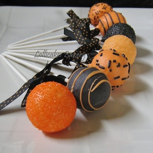 Cake Pops: Halloween Cake Pops made with High Quality Ingredients,  1 dozen cake pops