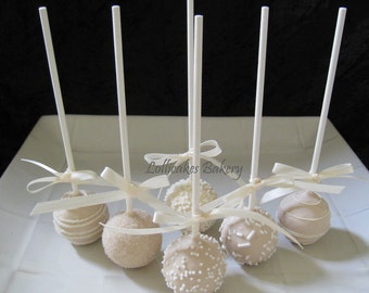 Wedding Favors: Wedding Cake Pops Made to Order with High Quality Ingredients,  1 Dozen Cake Pops