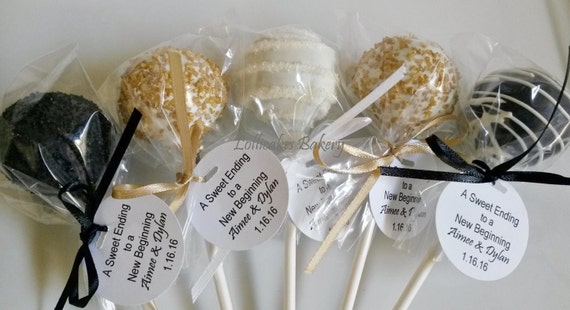 Birthday Cake Pops, Gold and Black, Premium Cake Pops Made to Order with High Quality Ingredients Il_570xn