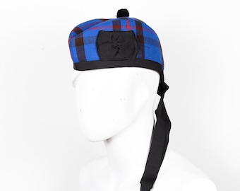 Casquette moderne en tartan Elliot - chapeau Elliot Modern Glengarry - casquette militaire Piper Elliot moderne - chapeau kilt tartan dans toutes les tailles