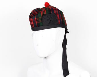 Chapeau MacDonald Glengarry - chapeau écossais MacDonald - casquette militaire Piper MacDonald - chapeau MacDonald tartan kilt dans toutes les tailles