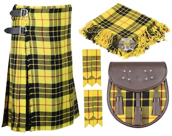 Kilt MacLeod of Lewis de 8 mètres - Paquet de kilt traditionnel écossais de 8 mètres MacLeod of Lewis - Avec livraison gratuite et 5 accessoires