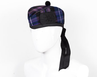Casquette tartan Pride Of Scotland - chapeau Glengarry Pride Of Scotland - casquette militaire Piper Pride Of Scotland - chapeau kilt tartan dans toutes les tailles