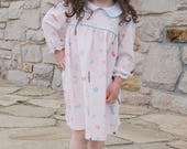 100% Pima Cotton Little Girls Easter Dress, Toddler Girl Spring Dress, Childrens Classic Clothing