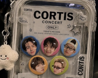 Botón de pin de Kpop de CORTIS, merchandising personalizado de conciertos de Coers, insignia de miembro de Martin James Juhoon Bias