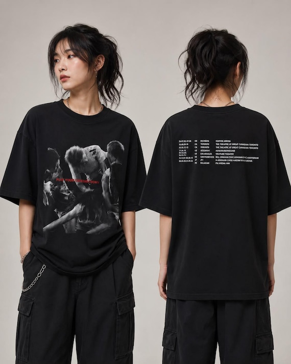 CORTISツアーTシャツ、ヴィンテージK-POPコンサートグッズ、ストリート