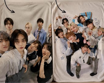 Manta de felpa de terciopelo Stray Kids SKZ, manta de apoyo emocional Stay Kpop, decoración acogedora para la habitación con estética Kpop, lindo regalo para fans de Stay