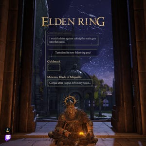 Widget de chat de Elden Ring con alertas para Twitch