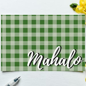 Palaka Mahalo Card - Waimea Green