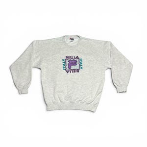 Vintage 90s FILA Biella Italy Embroidered Crewneck Sweatshirt M afbeelding 1