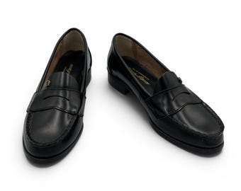 Vintage Etienne Aigner Black Leather Loafers