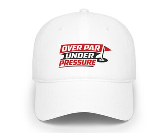 Über Par Unter Druck Golf Cap | Golf Flaggen-Logo