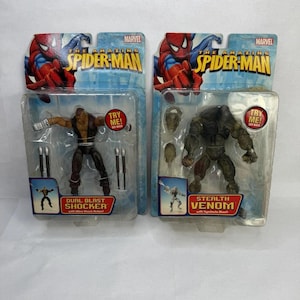 The Spider-Man Dual Blast Shocker & Stealth Venom Action Figures (2006) Toy Biz image 1