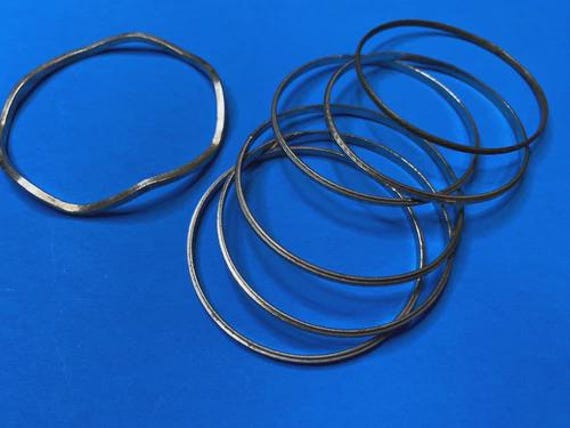 7 PCs. Solid Bangles Set Hammered Bangle Bracelet… - image 9