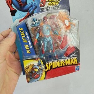 Spider-Man Battle Cards 3 Fiercest Foes Set of 4 Action Figures Venom Hobgoblin image 6
