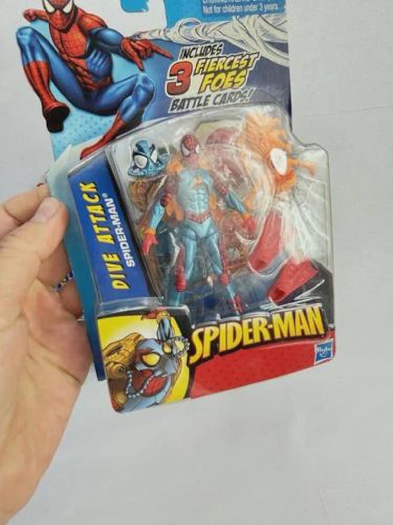 Spider-Man Battle Cards 3 Fiercest Foes Set of 4 Action Figures Venom Hobgoblin image 6