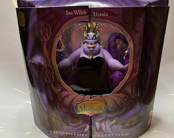 1997 Muñeca de la Sirenita, la Bruja del Mar Úrsula, Colección Grandes Villanos, Mattel Disney