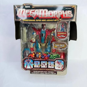 Spider Man MegaMorphs Arachno Fighter Mega Morphs Spidey Bot Toy Biz Spider-Man