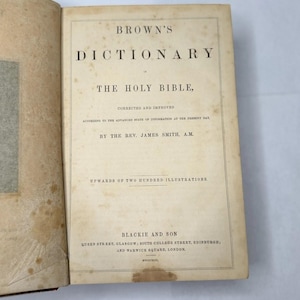 Brown’s Dictionary of the Holy Bible Corrected and Improved Leather Bound w/Maps
