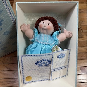 Boneca Cabbage Patch vintage de porcelana, 40 cm (16 polegadas), Melanie Susanne #4886, Xavier Roberts, 1985