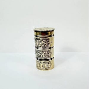 Antique Sterling Silver Priest Triple Holy Oil Stacked Container S&F ca 1925