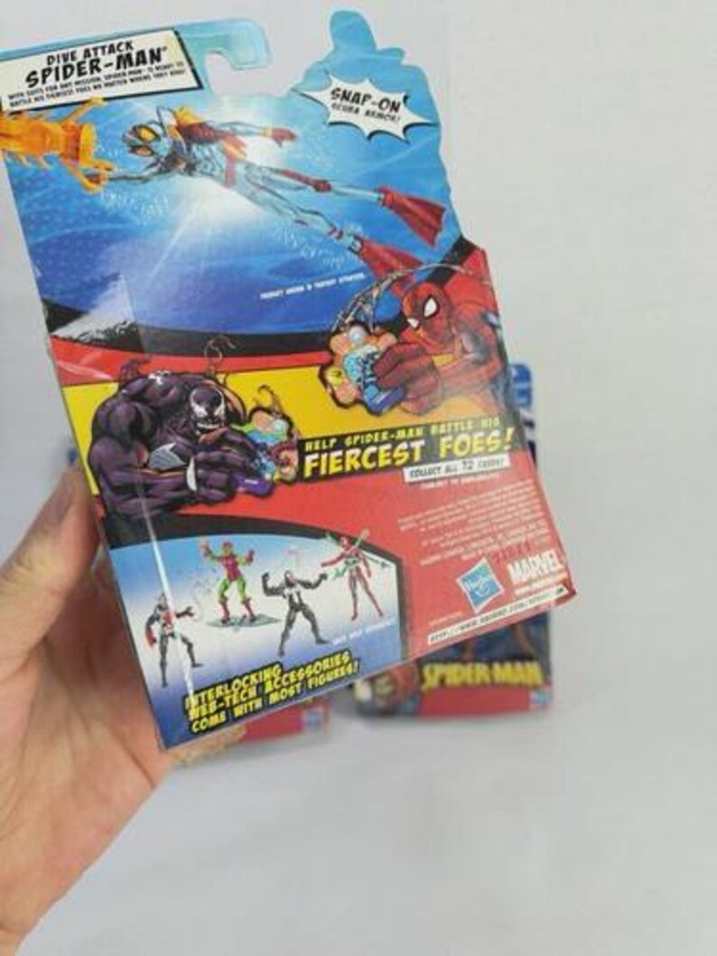 Spider-Man Battle Cards 3 Fiercest Foes Set of 4 Action Figures Venom Hobgoblin image 8