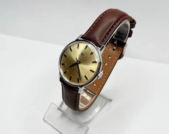 1970s Vintage Tissot Seastar Seven Mechanical Silver Dial Leather Watch Rare