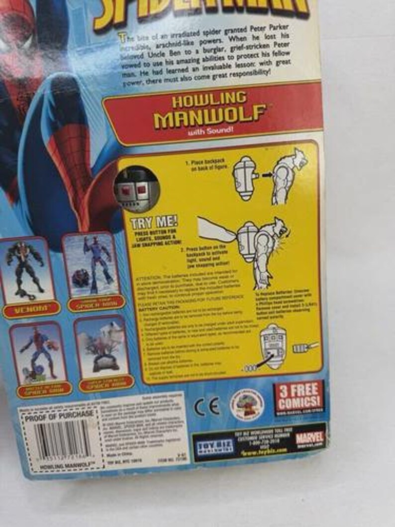Spider-Man ManWolf and Hydro Man Action Figures 7” (Toy Biz 2005) image 16