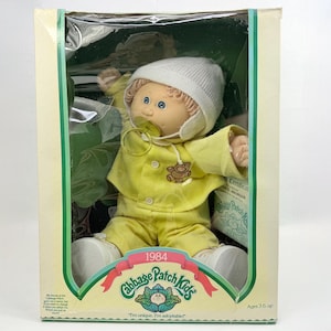 Vintage 1984 Cabbage Patch Kids pojkedocka Daryl Bronson Coleco CPK originalförpackning födelsebevisetikett