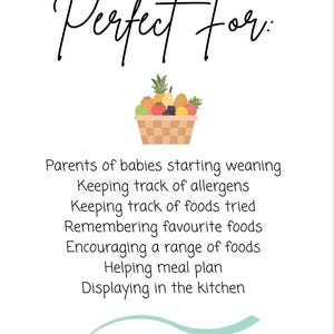 Avvänjningsschema för barn | First Foods Tracker, BLW-checklista (PDF utskrivbar nedladdning) bild 3
