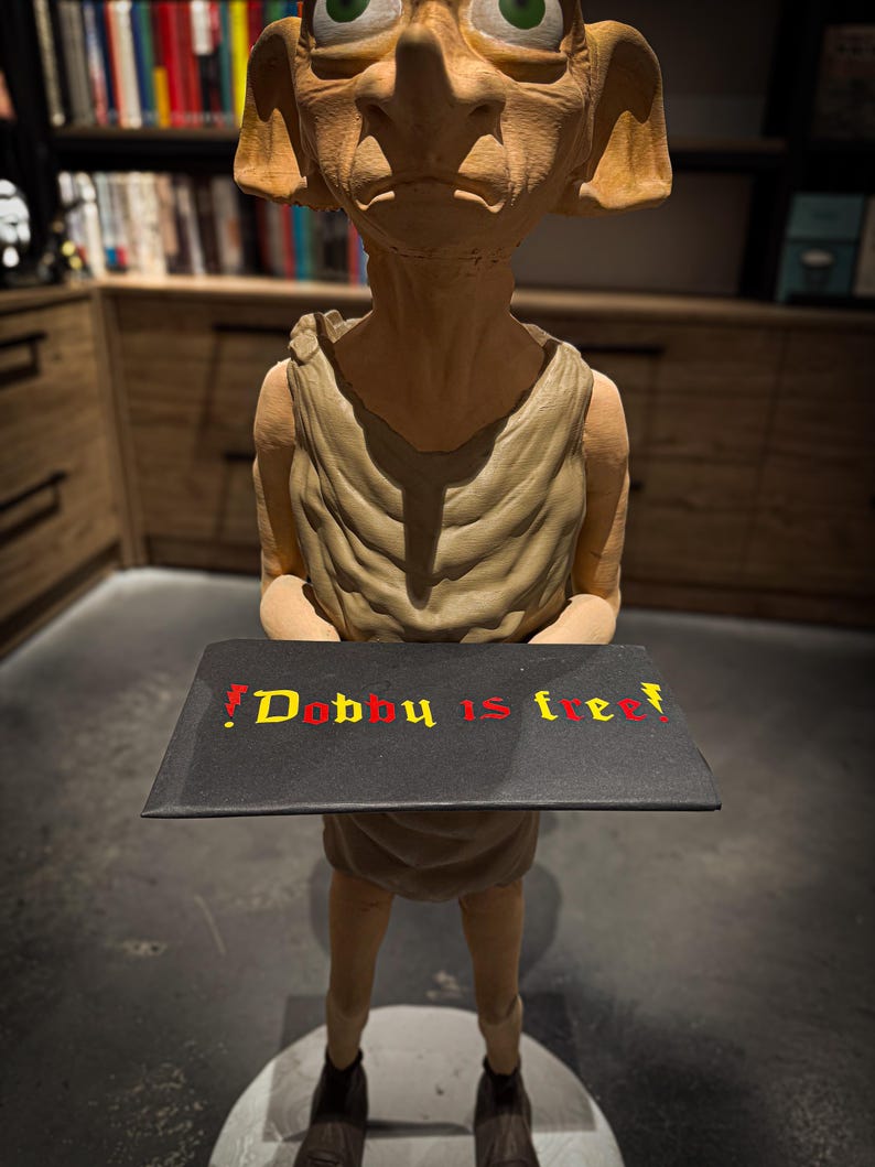 Large Hand-painted Dobby Statue – House Elf Figure Holder, Fantasy ...