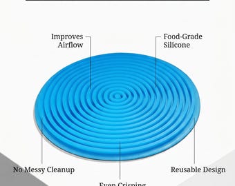 Air Fryer Silikon Liner Wiederverwendbar | Antihaft Air Fryer Matte | Silikon Air Fryer Einsatz | Lebensmittelqualität BPA-frei | Küche Geschenkidee