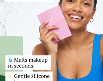 Silicone Face Scrubber Makeup Remover | Gentle Exfoliator, Zero Waste Skincare Pad