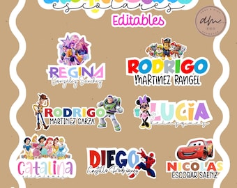 EDITABLE SCHOOL LABELS