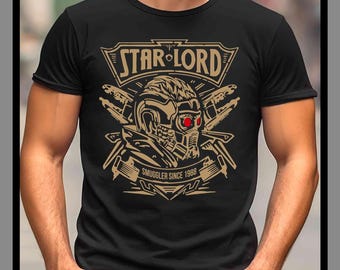Contrebandier Star Lord depuis 1988 | T-shirt unisexe sweat à capuche barboteuse | Impression DTF premium | Esthétique vintage rétro | Cadeau| TE478