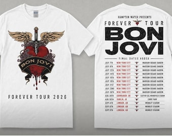 2026年ボン・ジョヴィ・フォーエバー・ツアーTシャツ、ボン・ジョヴィ2026コンサート、ボン・ジョヴィ・ロックバンドシャツ、ボン・ジョヴィギフト、ボン・ジョヴィ80年代シャツ、ボン・ジョヴィグッズBON1