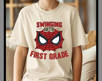 Spider Man passe au premier plan | T-shirt unisexe sweat à capuche barboteuse | Impression DTF premium | Esthétique vintage rétro | Cadeau| TE468