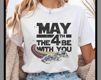 May The 4th Be With | Unisex Tee Hoodie Sweatshirt Romper |Premium DTF Print |Retro Vintage Aesthetic |Gift| TE278