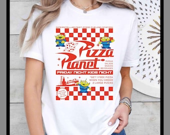 Pizza Planet Toy Story Friday Night | Unisex Tee Hoodie Sweatshirt Romper |Premium DTF Print |Retro Vintage Aesthetic |Gift| TE406