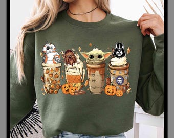 Saison d'automne de Star Wars | T-shirt unisexe sweat à capuche barboteuse | Impression DTF premium | Esthétique vintage rétro | Cadeau| TE490