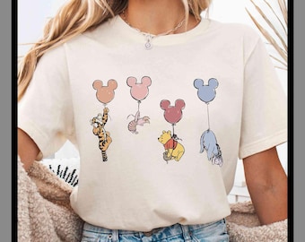 Sudadera con capucha unisex de Disney Winnie the Pooh, con estampado DTF premium, estética retro vintage, regalo, TE14