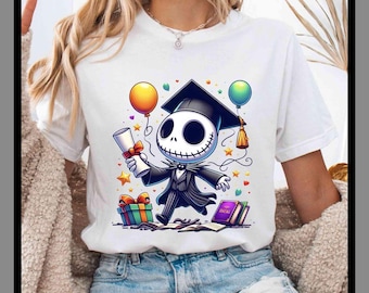 Remise des diplômes des squelettes, promotion 2026 | T-shirt unisexe sweat à capuche barboteuse | Impression DTF premium | Esthétique vintage rétro | Cadeau| TE458