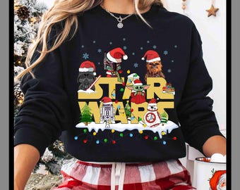 Dark Vador de Noël Star Wars | T-shirt unisexe sweat à capuche barboteuse | Impression DTF premium | Esthétique vintage rétro | Cadeau| TE483