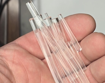 Clear Glass Murrini Rods, Handmade COE 90 Millefiori Cane, Fusing and Kilnforming Supplies