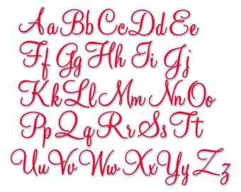 Instant Download - Embroidery Font 230- 5 sizes - Machine Embroidery Font - Sizes 1 - 1.50 - 2 - 2.50 - 3